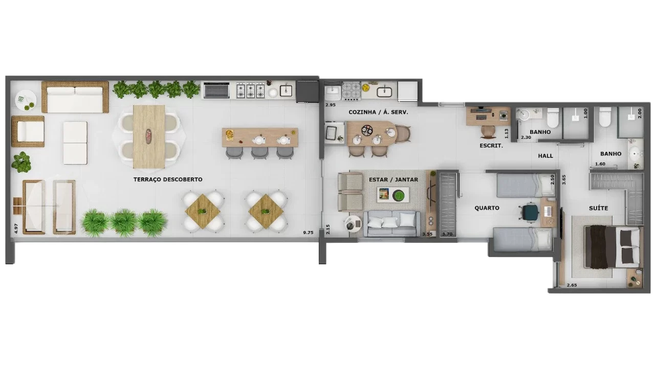 Planta do Residencial David Accioly na Ceilândia