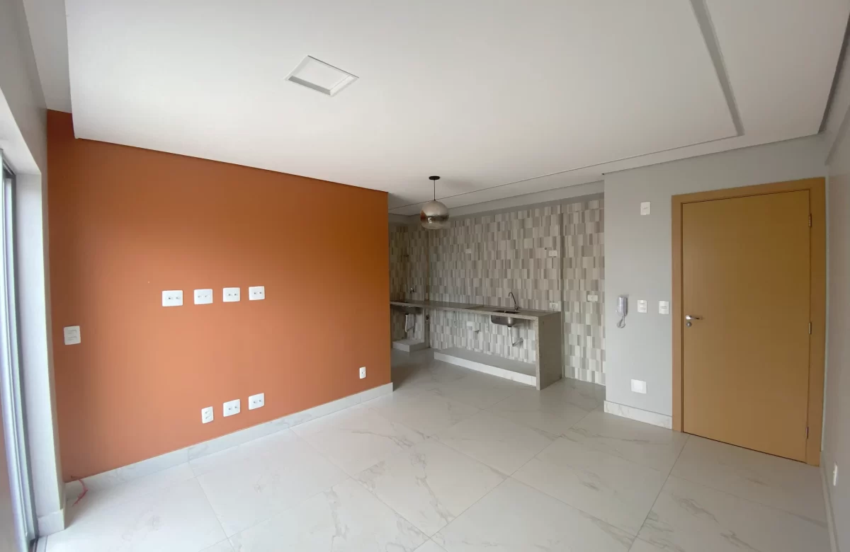 Sala e cozinha do Apartamento no Residencial David Accioly na Ceilândia